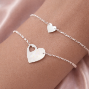 Pulseira Mãe e Filha Coração