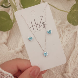 Conjunto Coração Azul