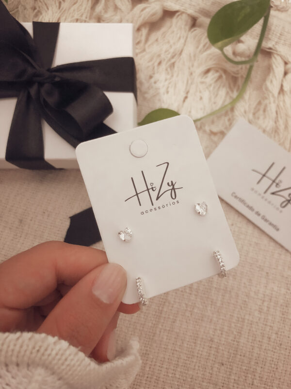 Duplinha Coração Cravejado