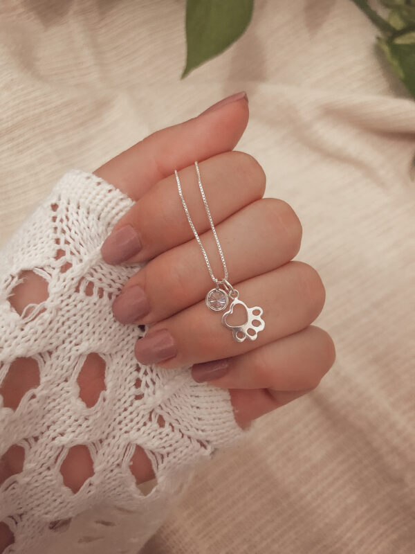 Colar ponto de luz com patinha