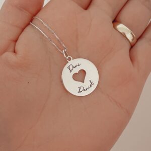 Colar Medalha Coração Vazado