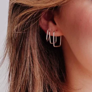 Trio argola quadrada