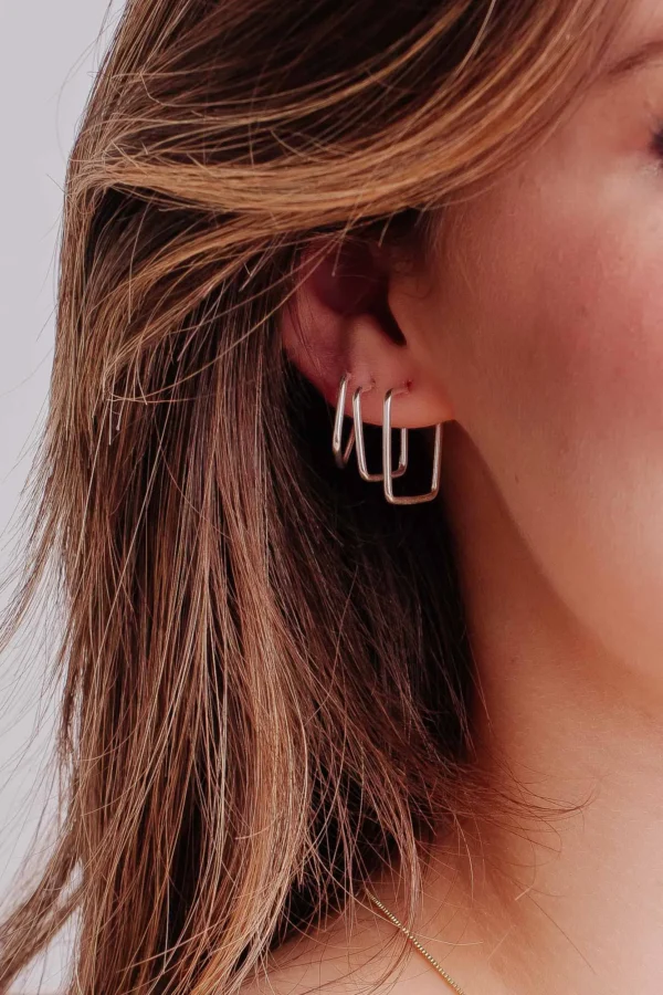 Trio argola quadrada