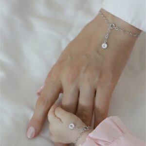 Pulseiras Mãe e Filha coração personalizado