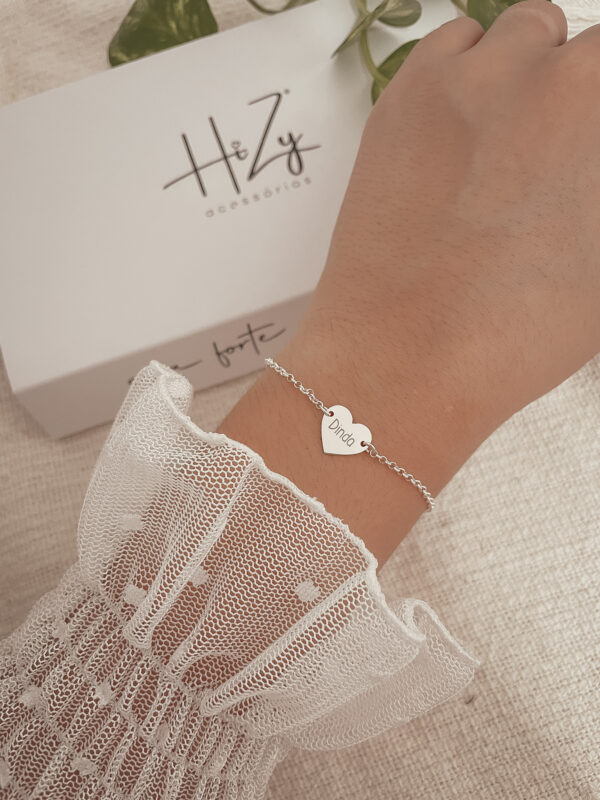 Pulseira Coração personalizado