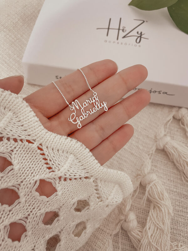 Colar Personalizado Nome Duplo