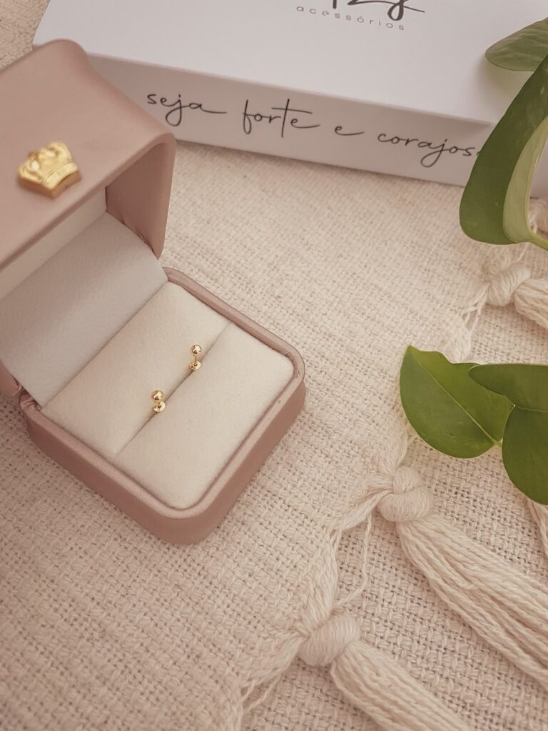 Brinco Bolinha Baby Ouro 18K